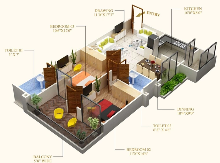 Project Image of 2 BHK Flat for Resale in JVD Devdarshan, Bicholi Mardana - Image 59502