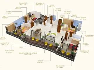 Project Image of 4 BHK Flat for Resale in JVD Devdarshan Bicholi Mardana, Indore - Image 59533