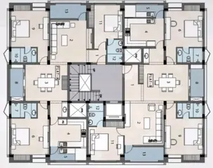 Floor Plan of 3 BHK Flat for Resale in Vepery, Chennai - Image 59829
