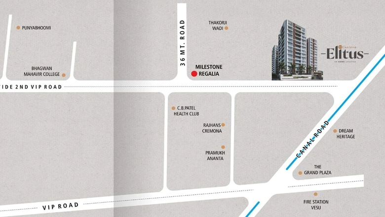 Project Image of 3 BHK Flat for Resale in Murlidhar Milestone Elitus, Vesu - Image 60100