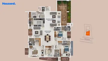 Project Image of 4 BHK Flat for Resale in ABAD Inspirations Kaloor, Kochi - Image 60807