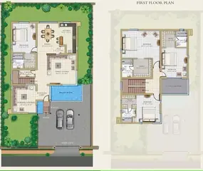 Floor Plan of 4 BHK House/Villa for Resale in Gandipet, Hyderabad - Image 63742