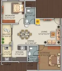Project Image of 2 BHK Flat for Resale in Trendsquares Ambience Thanisandra, Bangalore - Image 64910