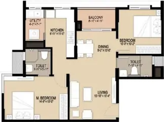 Project Image of 2 BHK Flat for Resale in Shriram Solitaire Yelahanka New Town, Bangalore - Image 65075