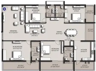 Project Image of 4 BHK Flat for Resale in Makuta Horizon Kompally, Hyderabad - Image 68431