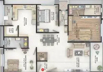 Project Image of 3 BHK Flat for Resale in Happy Celebrity Greens Vesu, Surat - Image 70315