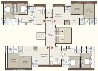 Project Image of 2 BHK Flat for Resale in Roongta Green Leaf Vesu, Surat - Image 70334