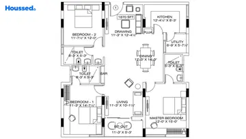 Project Image of 3 BHK Flat for Resale in Manbhum Around The Grove Kondapur, Hyderabad - Image 72201