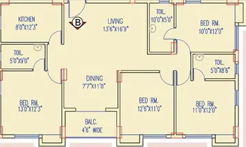 Project Image of 4 BHK Flat for Resale in Natural City Lake Town Lake Town, Kolkata - Image 73835