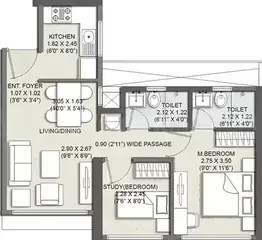 Project Image of 1.5 BHK Flat for Resale in Kalpataru Elitus Mulund West, Mumbai - Image 74242