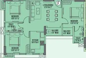 Project Image of 3 BHK Flat for Resale in Realmark Seasonss Joka, Kolkata - Image 75143