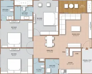 Project Image of 3 BHK Flat for Rent in Dev Aatreya Sargasan, Gandhinagar - Image 75793
