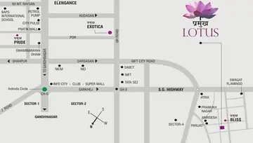 Project Image of 2 BHK Flat for Rent in PSY Pramukh Lotus Sargasan, Gandhinagar - Image 75820