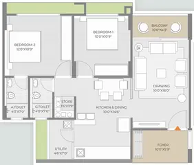 Project Image of 2 BHK Flat for Rent in Vasupujya Serene 53 Vaishnodevi Circle, Ahmedabad - Image 76358