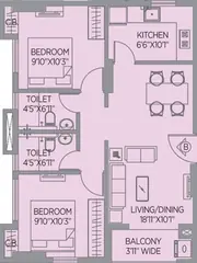 Project Image of 3 BHK Flat for Resale in PS Amistad New Town, Kolkata - Image 77210