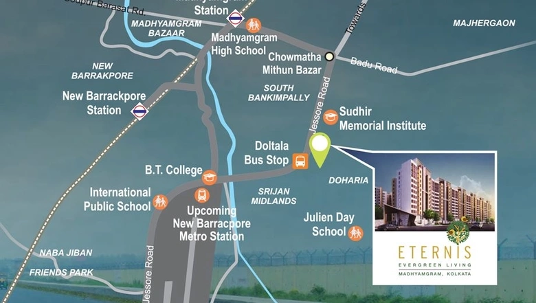 Project Image of 2.5 BHK Flat for Resale in Srijan Eternis, VIP Road - Image 77241