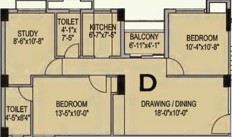 Project Image of 2.5 BHK Flat for Resale in Srijan Eternis, VIP Road - Image 77237