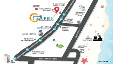 Project Image of 2 BHK Flat for Resale in Radiance Flourish Thiruvottiyur, Chennai - Image 78722