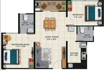 Project Image of 2 BHK Flat for Resale in Urbanrise Spring Tide Mahindra World City, Chennai - Image 78769