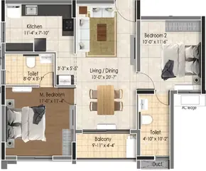 Project Image of 2 BHK Flat for Resale in DRA Astra Madhavaram, Chennai - Image 79173