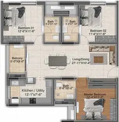 Project Image of 3 BHK Flat for Resale in DRA Polaris Madhavaram, Chennai - Image 79270