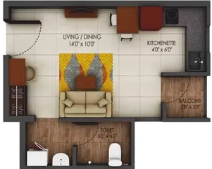 Project Image of 1 RK Studio Apartment for Resale in Urbanrise Revolution One Padur, Chennai - Image 79343