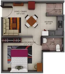 Project Image of 1 BHK Flat for Resale in Urbanrise Revolution One Padur, Chennai - Image 79348
