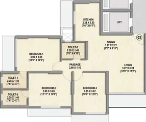 Project Image of 3 BHK Flat for Resale in Chandak Stella Goregaon East, Mumbai - Image 80392