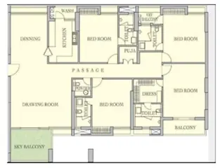Project Image of 4 BHK Flat for Resale in Mani Swarnamani EM Bypass, Kolkata - Image 80599