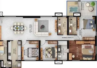 Project Image of 4 BHK Flat for Resale in Merlin The Fourth Salt Lake, Kolkata - Image 80714
