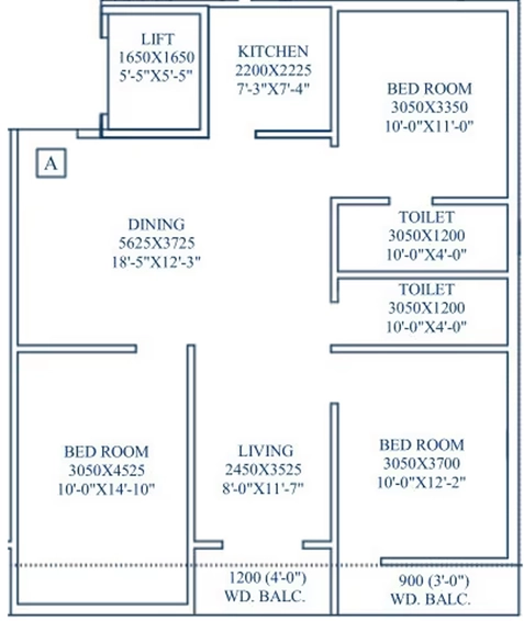 Project Image of 3 BHK Flat for Resale in Nirmala Orchid, Lake Town - Image 84787