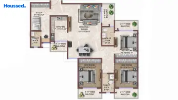 Project Image of 3.5 BHK Flat for Rent in Sushant Golf City, Lucknow - Image 87808