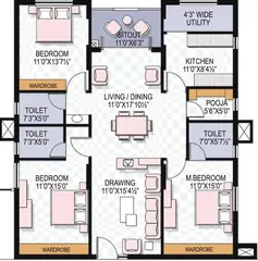 Project Image of 3 BHK Flat for Resale in My Home Jewel Miyapur, Hyderabad - Image 88141