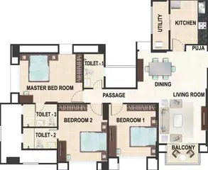 Project Image of 3 BHK Flat for Resale in Hiranandani Parks Oragadam, Chennai - Image 89382