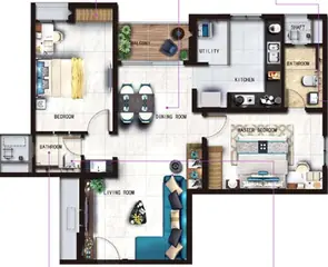 Project Image of 2 BHK Flat for Resale in Risland The Ace Perungudi, Chennai - Image 89425