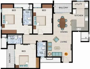 Project Image of 3 BHK Flat for Resale in Risland The Ace Perungudi, Chennai - Image 89419