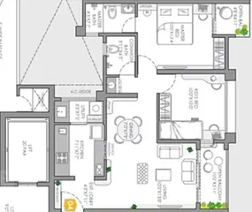 Project Image of 2 BHK Flat for Rent in Vilas Yashwin Enchante Kharadi, Pune - Image 89743