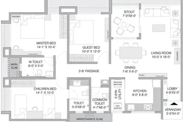 Project Image of 3 BHK Flat for Resale in A And A Breeza Mundhwa, Pune - Image 89866