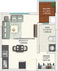 Project Image of 1 RK Studio Apartment for Resale in Gera World of Joy Kharadi, Pune - Image 90342