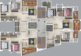 Project Image of 3 BHK Flat for Rent in Kumar Primrose Kharadi, Pune - Image 90769