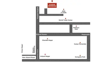 Project Image of 3 BHK Flat for Rent in Kumar Primrose Kharadi, Pune - Image 90766