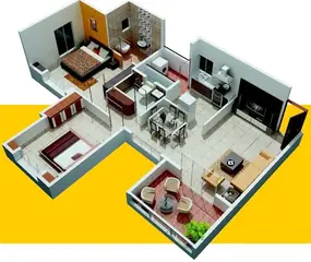 Project Image of 2 BHK Flat for Rent in Gulmohar Queenstown Kharadi, Pune - Image 90779