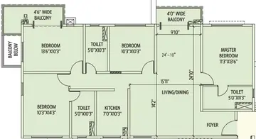 Project Image of 3 BHK Flat for Resale in Siddha Eden Lake Ville BT Road, Kolkata - Image 93316
