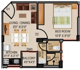 Project Image of 1 BHK Flat for Resale in Eden Meghbalika Baruipur, Kolkata - Image 94265