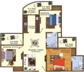 Project Image of 3 BHK Flat for Resale in Uninav Heights Raj Nagar Extension, Ghaziabad - Image 95059