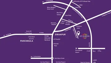 Project Image of 2 BHK Flat for Rent in SBP City Of Dreams Zirakpur, Chandigarh - Image 94729