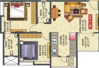Project Image of 2 BHK Flat for Resale in ARV Uthville Kharadi, Pune - Image 95939