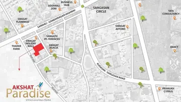 Project Image of 3 BHK Flat for Rent in VV Akshat Paradise Sargasan, Gandhinagar - Image 98339