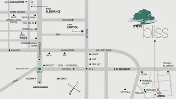 Project Image of 2 BHK Flat for Rent in PSY Pramukh Bliss Sargasan, Gandhinagar - Image 99328