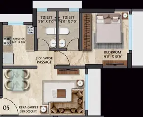 Project Image of 1 BHK Flat for Resale in Somani 72 East Andheri East, Mumbai - Image 99315